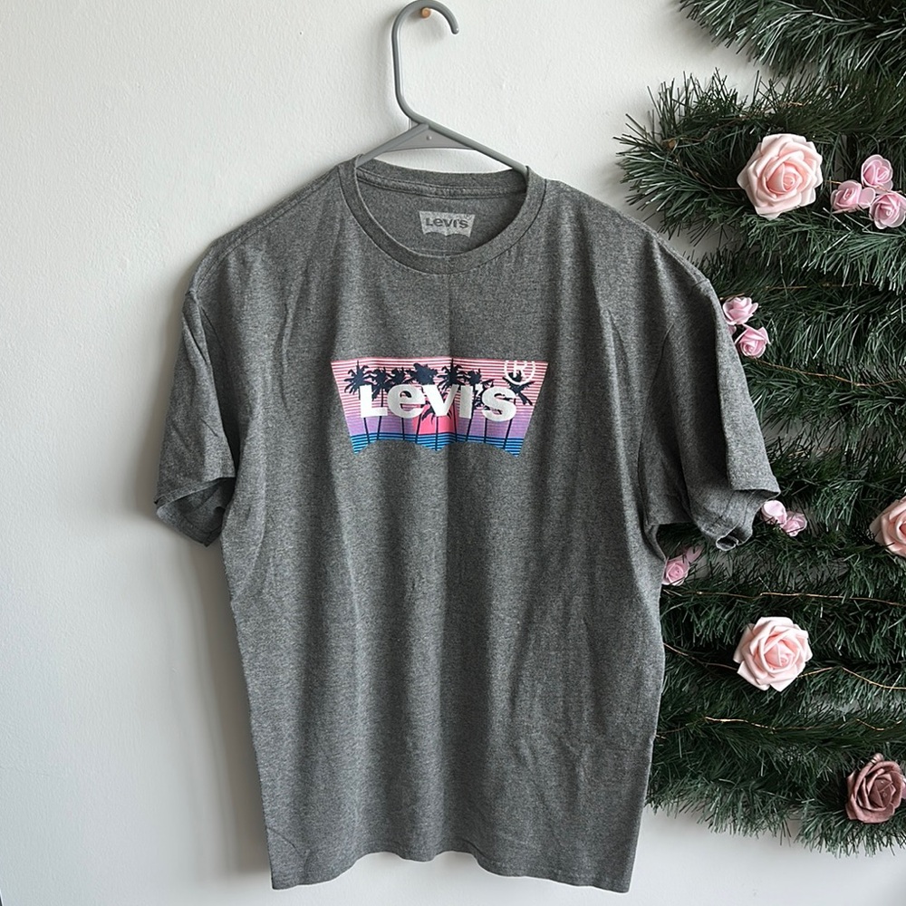 Levi's Gray Graphic T-Shirt for Men
